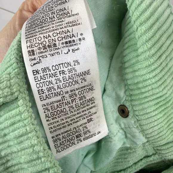 Billabong x The Salty Blonde CHILL OUT Corduroy WASHED GRASS PANTS WOMEN 26 - Picture 12 of 14